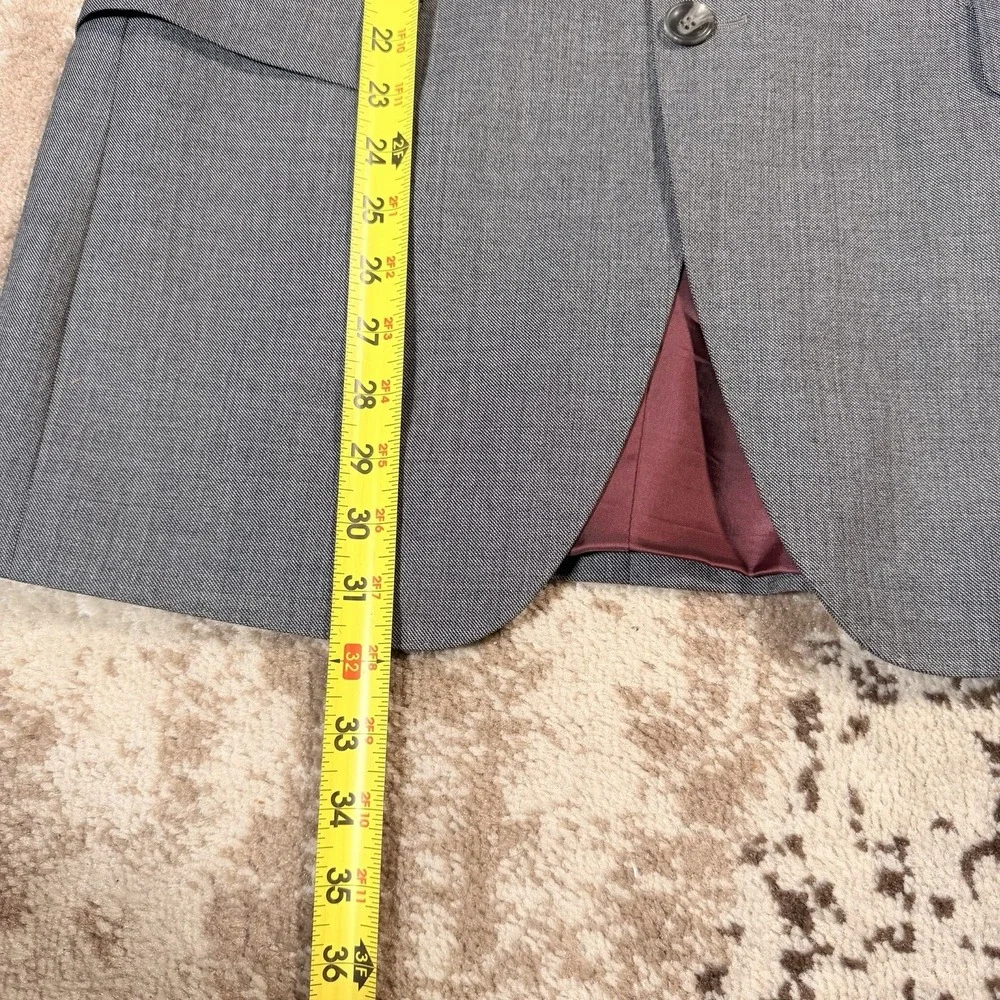 Suitsupply Blazer Jacket Mens 42L‎ Gray Vitale Barberis Canonico Super 110s Wool